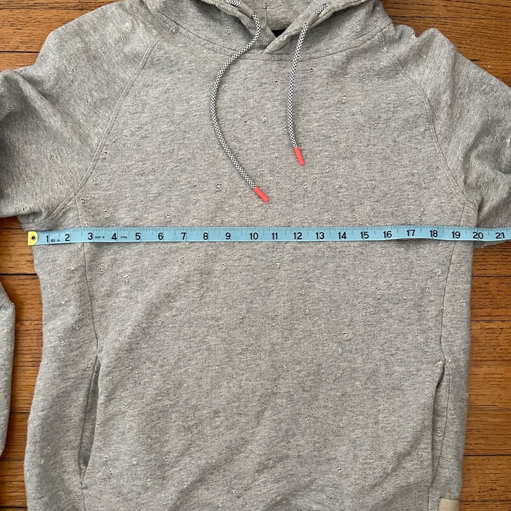 Scotch & Soda Amsterdam Couture Distressed Hoodie Gray Sz M - Picture 6 of 9